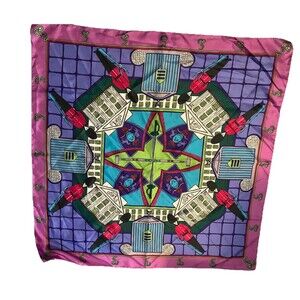 Esprit Scarf Royal Guard Purple 34" x 35” Vintage jewel tones